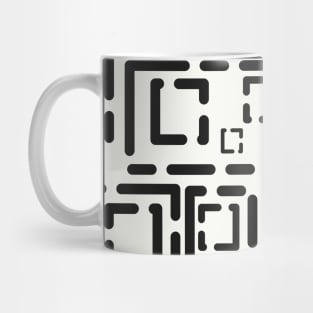 Blocks Black on Off-White 5748 Mug